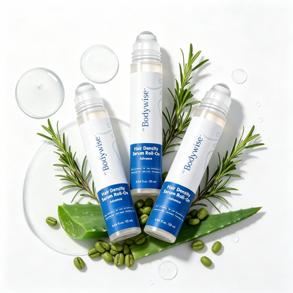 Be Bodywise Hair Growth Serum Roll On - 5% Saw Palmetto, 3% Rosemary Oil for Hair Growth, 3% Fenugreek,1% Caffeine Herbasome | Serum for Hair Loss & Hair Regrowth For Men & Women 25ml/0.84 fl oz